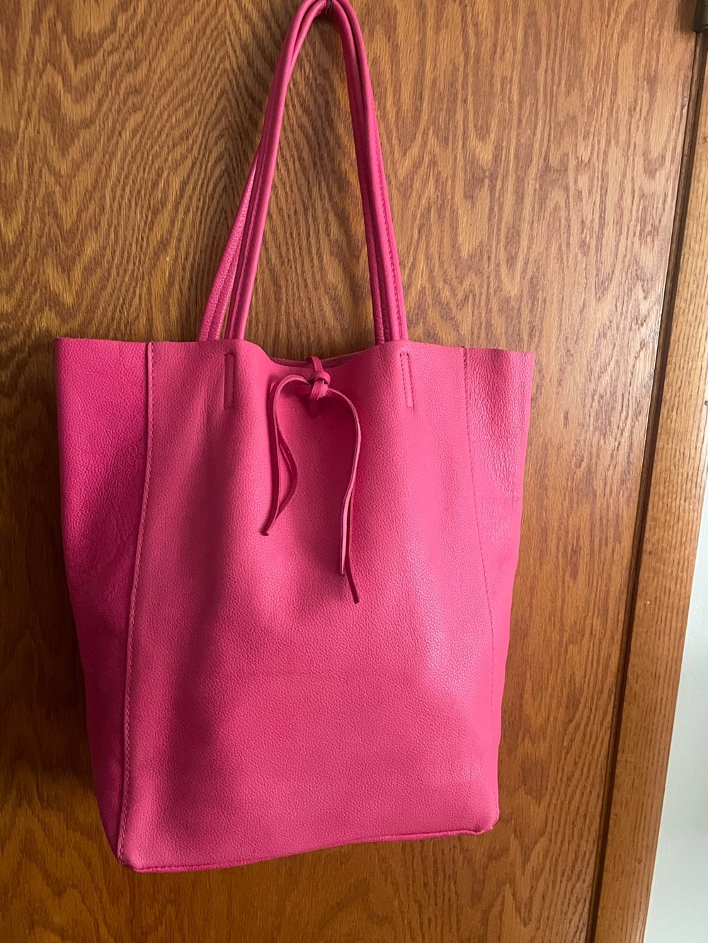 Borse in Pelle Pink Pebbled Leather Tote Bag